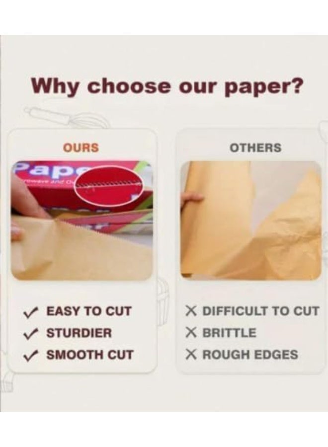 ورقة زبدة مقاومة للزيوت للطبخ ومقاومة للحرارة المرتفعة آمنة للميكروويف والثلاجة، لفة 5 م × 30 سم - Image 4